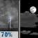 Thursday Night: Chance Showers And Thunderstorms then Partly Cloudy